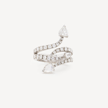 Snake Ring White Gold