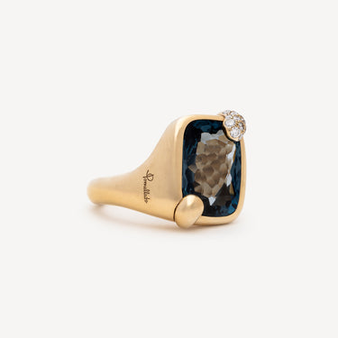 Ring Ritratto Mini Blue Topaz