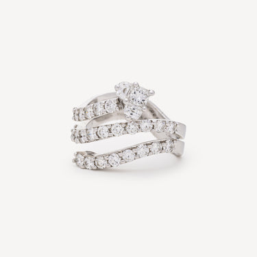 Snake Heart Diamonds Ring