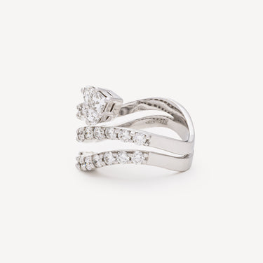 Snake Heart Diamonds Ring