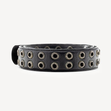 Leather eyelet belt