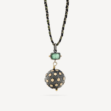 Planet Star Emerald necklace