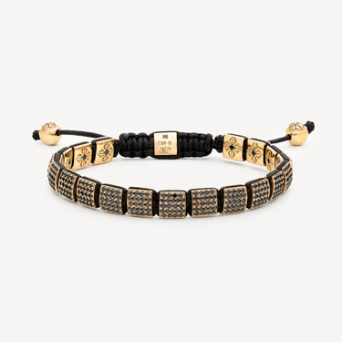 Lock Bracelet Yellow Gold Black Diamonds