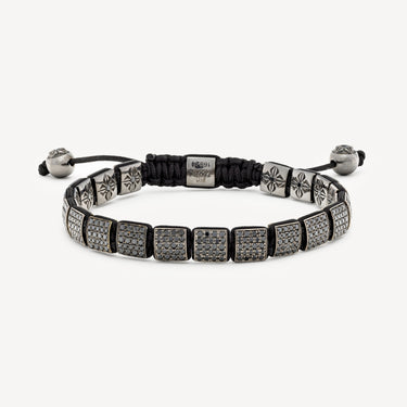 Bracelet Lock Black Gold Paved with Black Diamonds