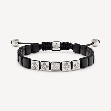 Black and White Ceramic Lock Bracelet