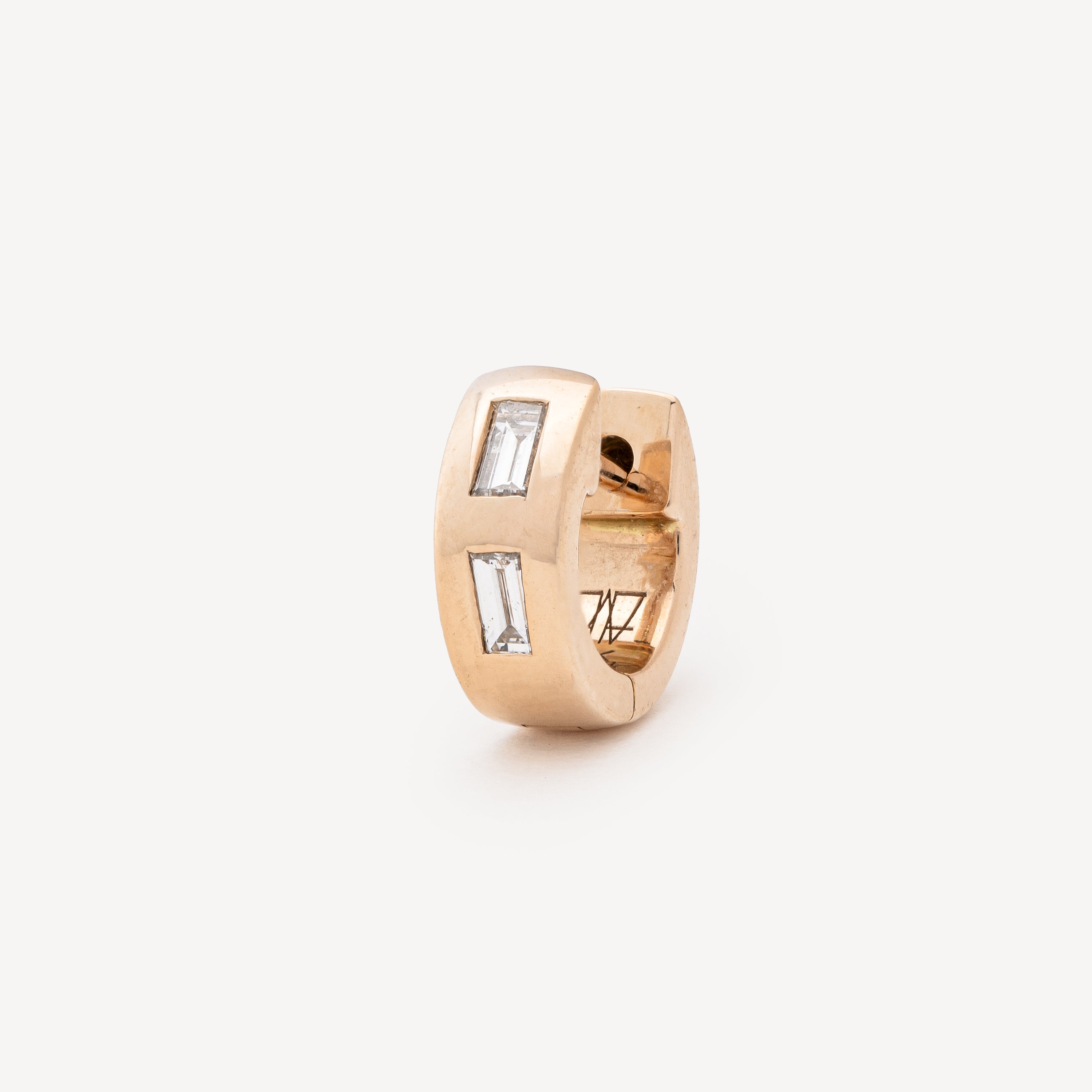 Ottoline RG And Baguette Diamond Huggie