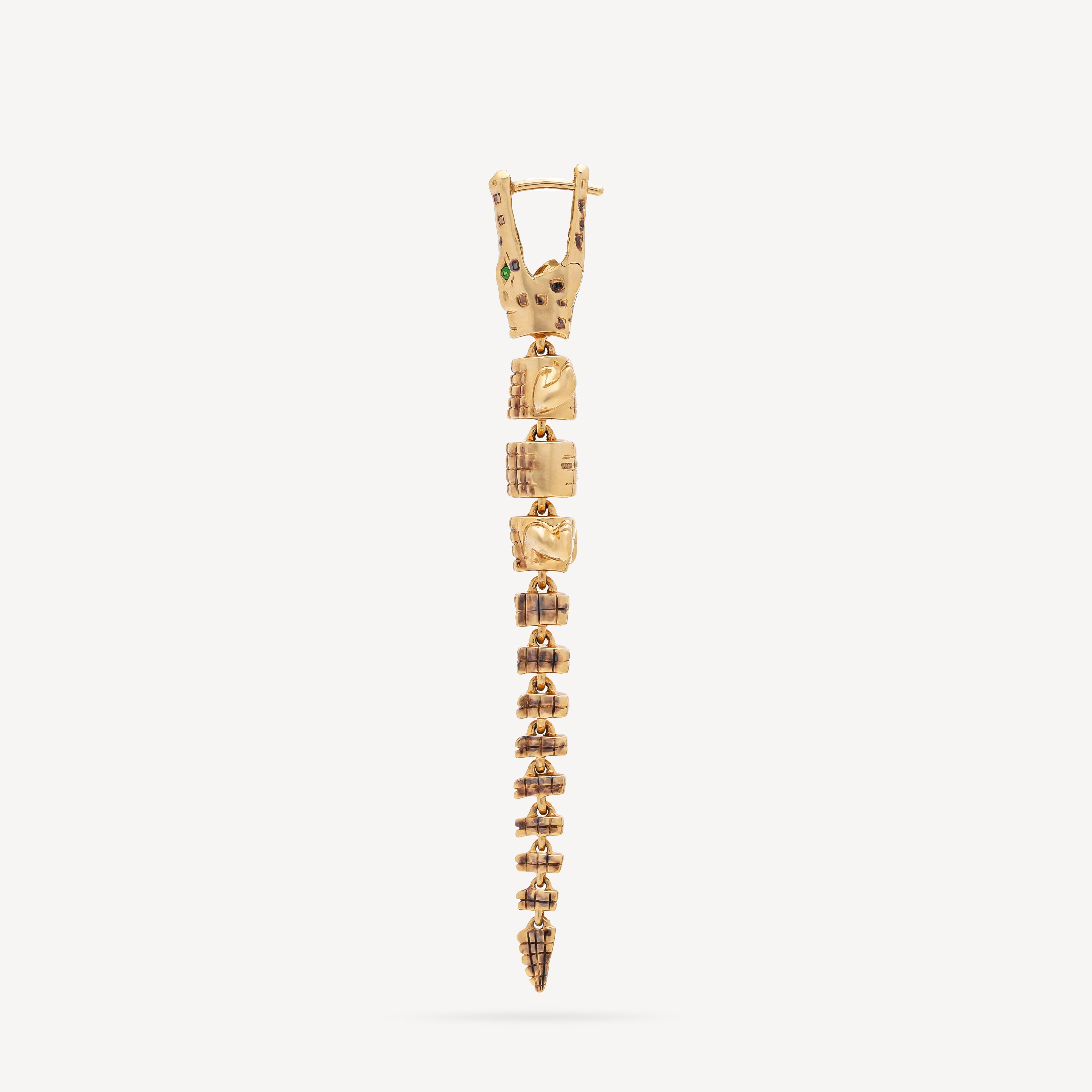 Vertebrae Bite Alligator Earring