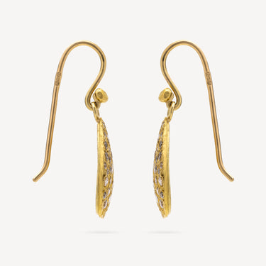 Silk Drop Diamond Gold Earrings