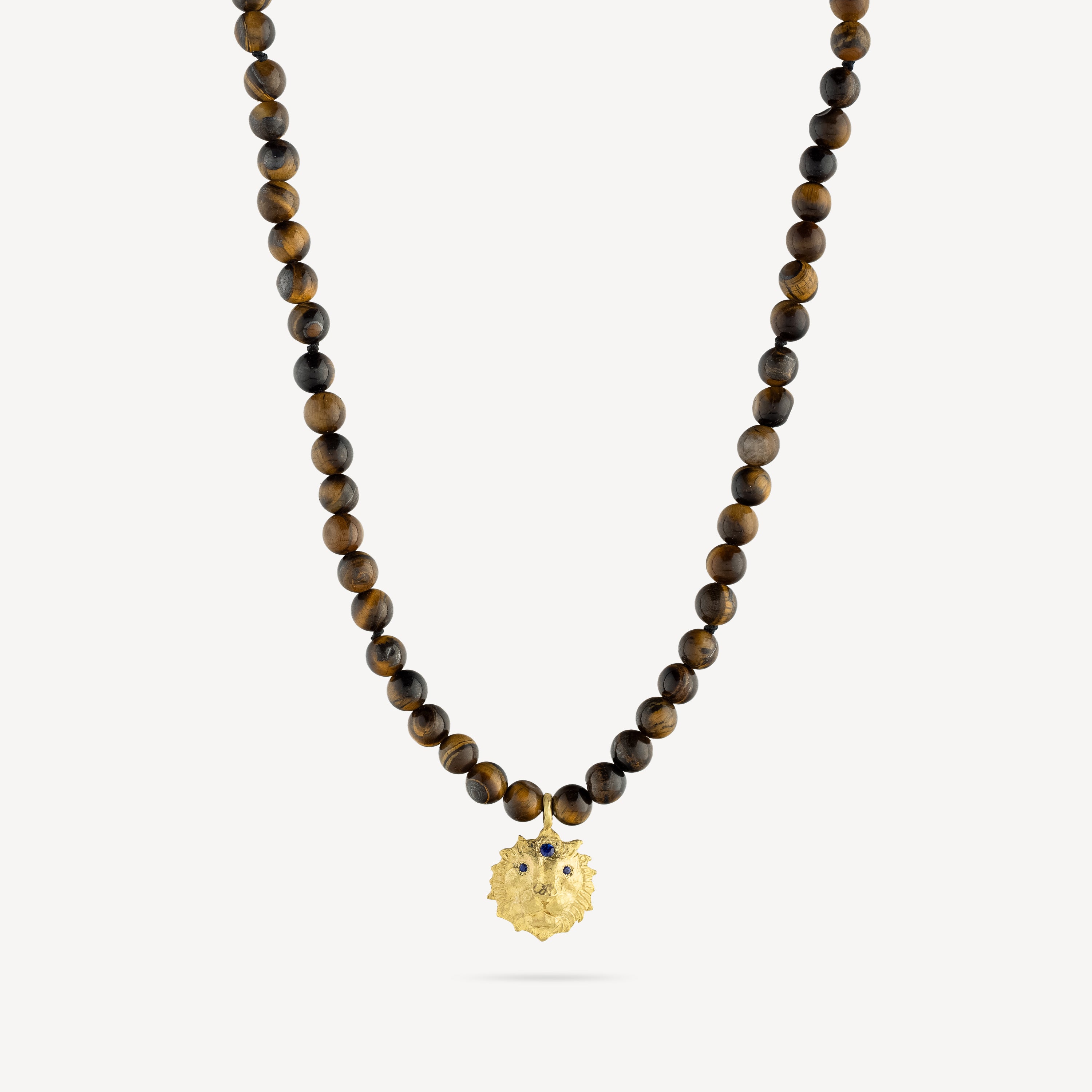 Star Sign Lion Tiger Eye Sapphire necklace