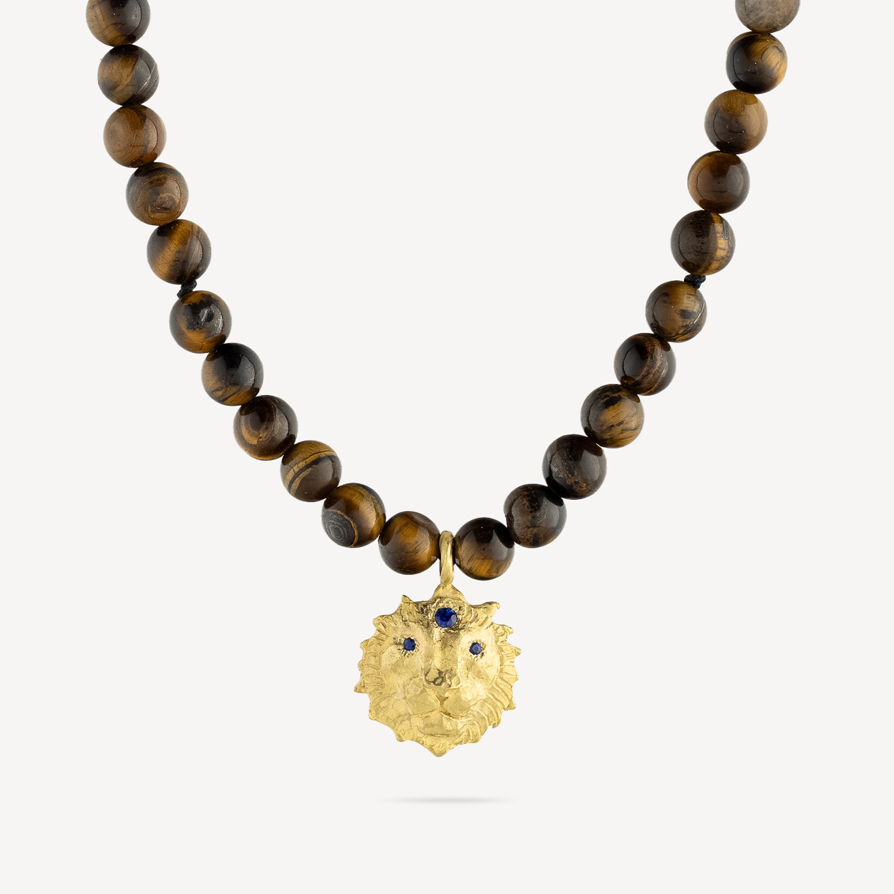 Star Sign Lion Tiger Eye Sapphire necklace