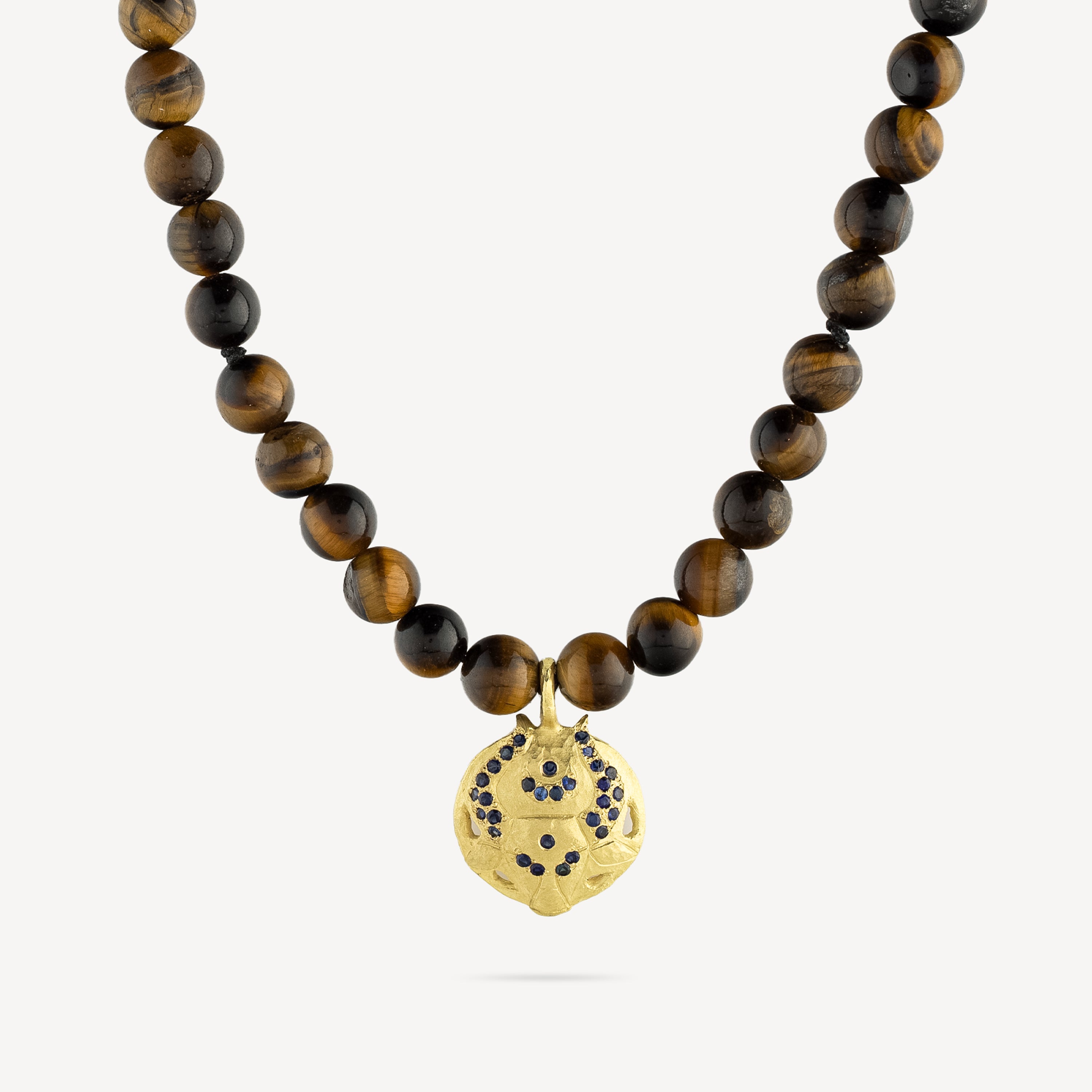 Star Sign Taurus Tiger Eye Sapphire necklace