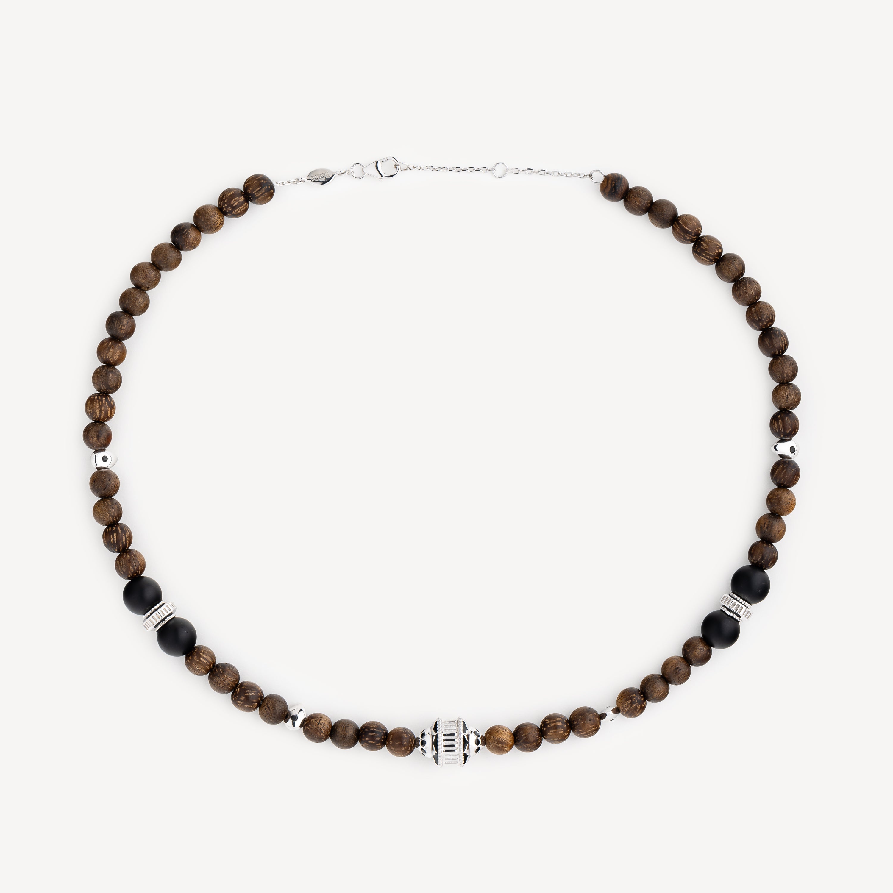 Necklace Eaonia Wood Onyx Spinels