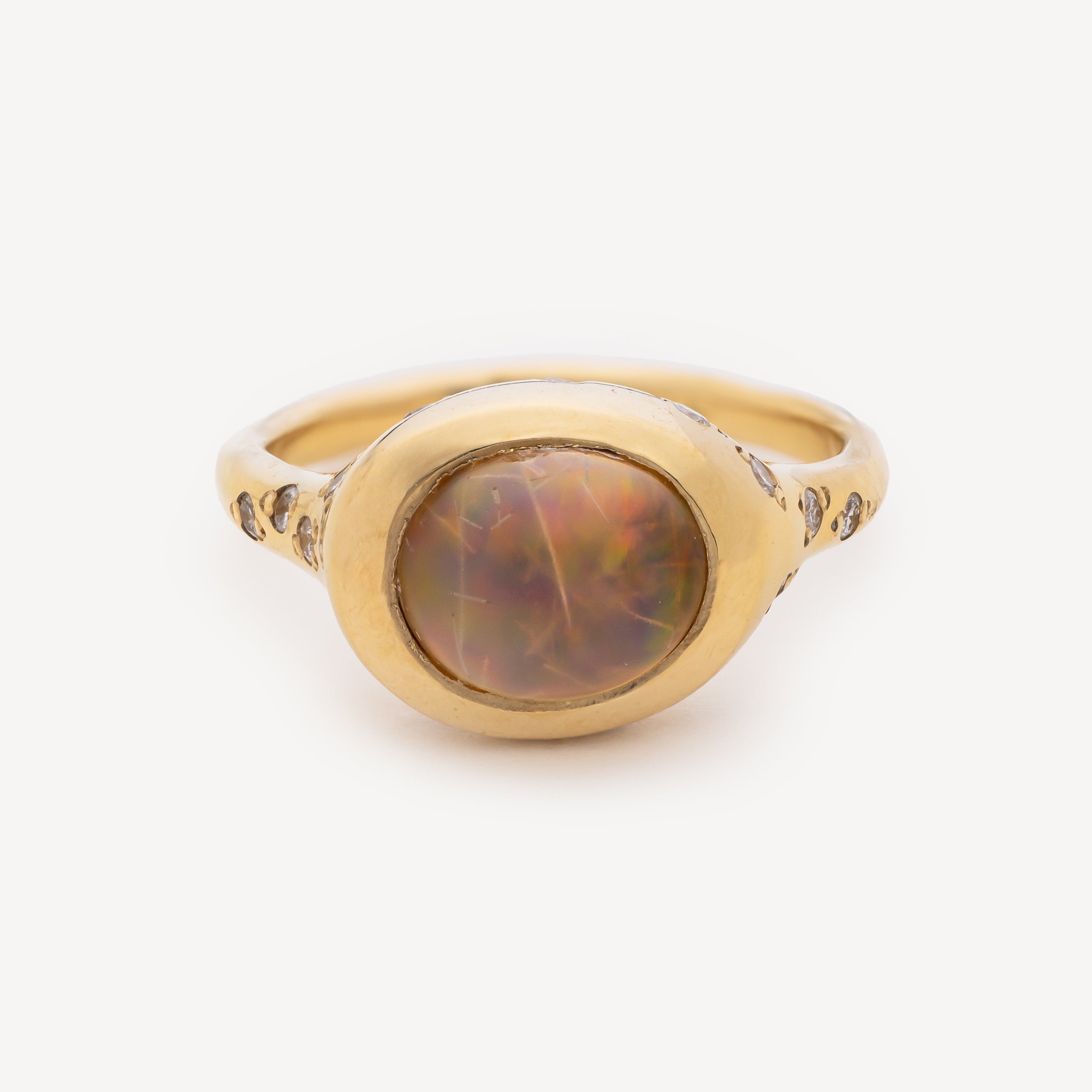 Interstellar Opal Diamond Ring