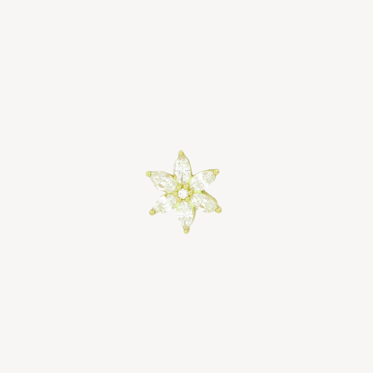 Piercing Stud Flower Star PM Yellow Gold