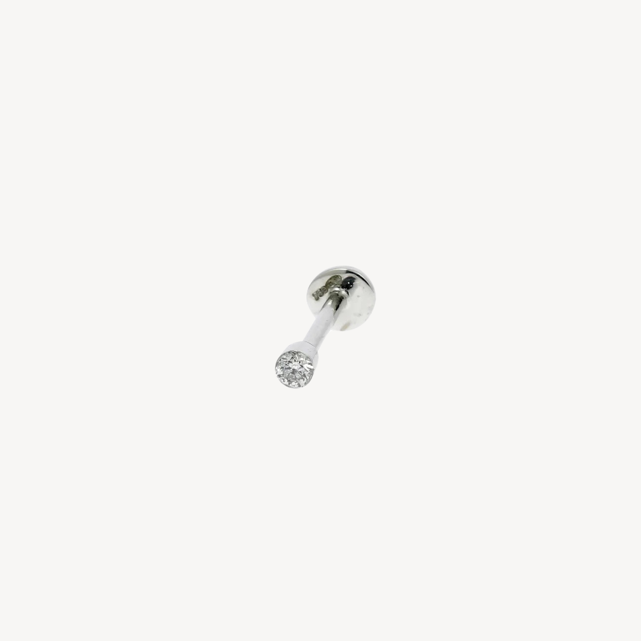 Piercing Stud Diamond 2mm Invisible Set White Gold