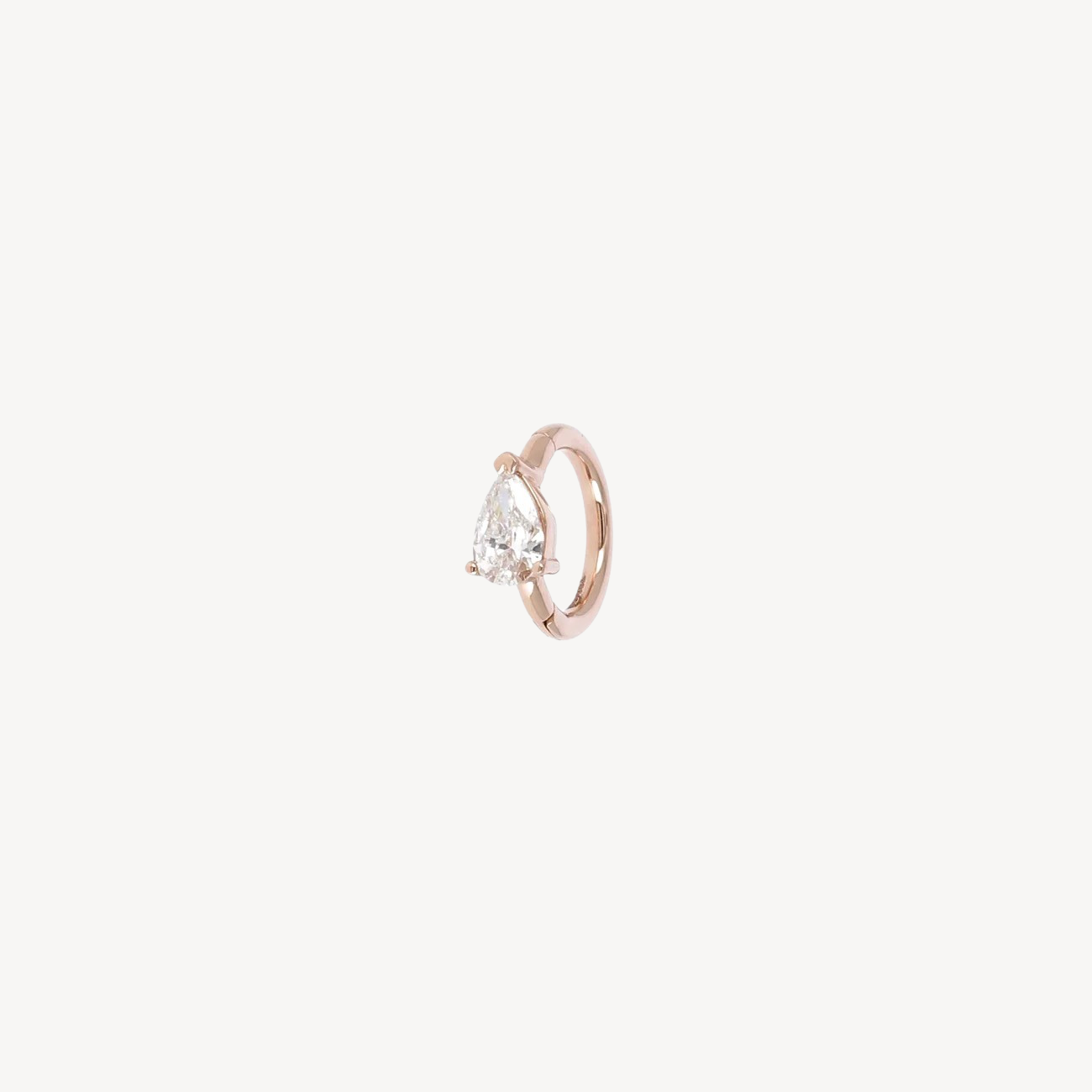 Piercing Hoop 6.5mm Rose Gold Pear 3.5x2.5mm