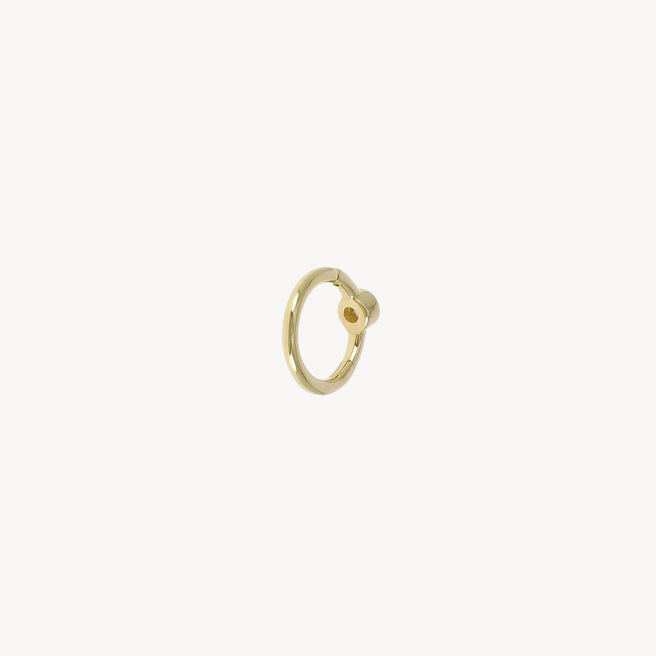 Piercing Hoop 8mm Yellow Gold Diamond 2.5mm