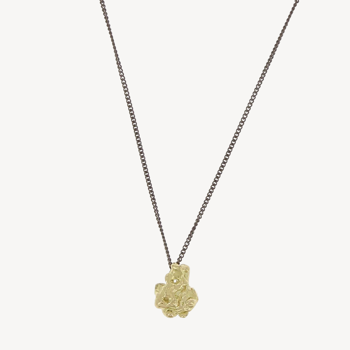 Nugget Medal Necklace Rose Gold