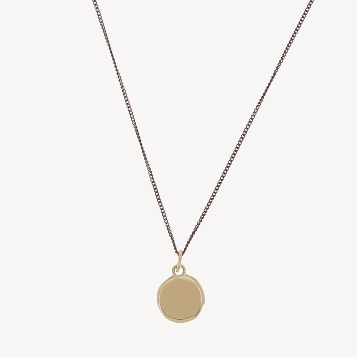 Neutral Medal Necklace Rose Gold