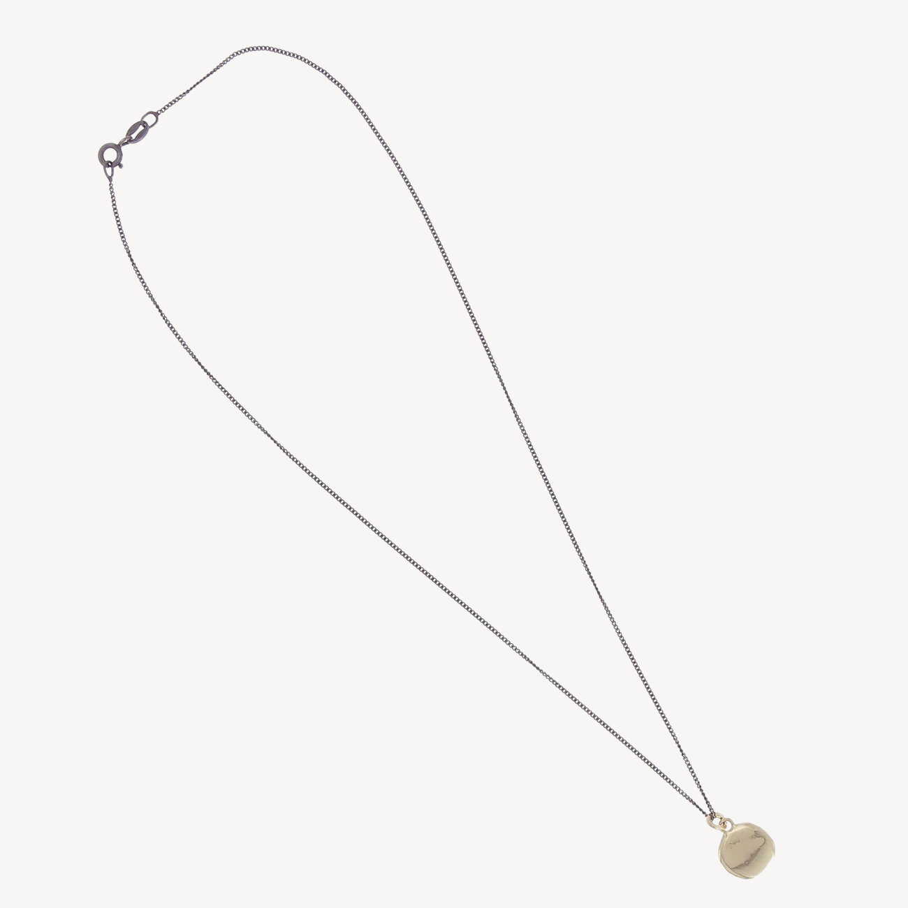 Neutral Medal Necklace Rose Gold