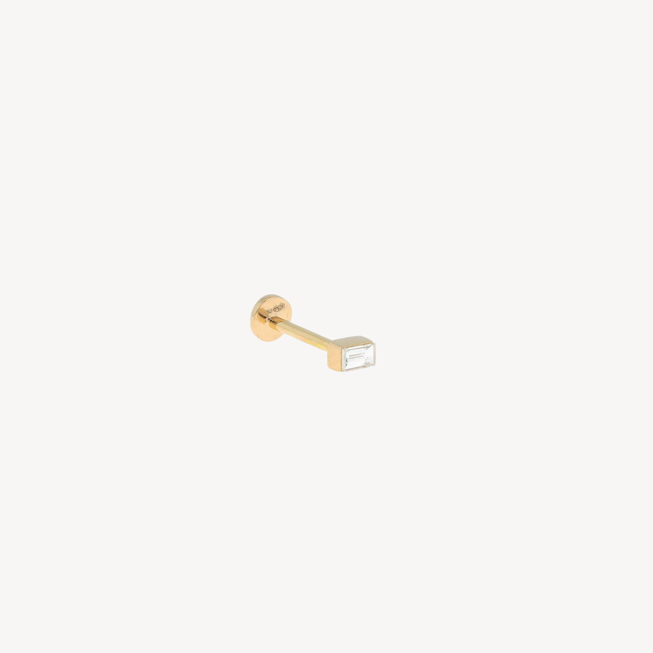 Piercing Stud Baguette Invisible Set 3.2 x 1.7mm Rose Gold