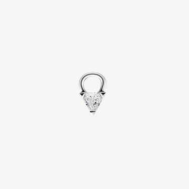 Diamond Triangle White Gold Charm