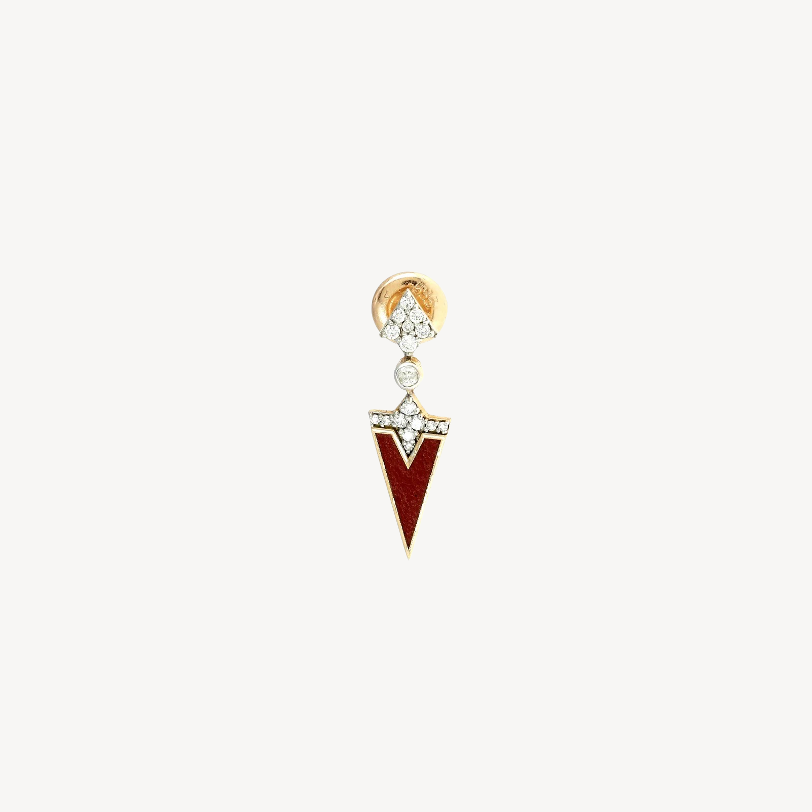 Stud earrings Red Ray Claret