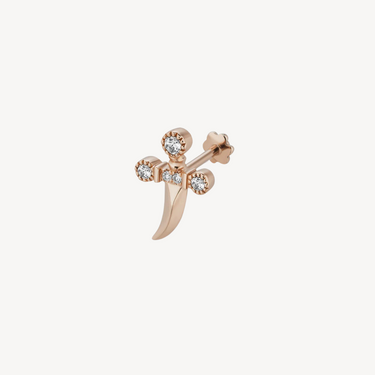 Stud Diamond Dagger Threaded Rose Gold