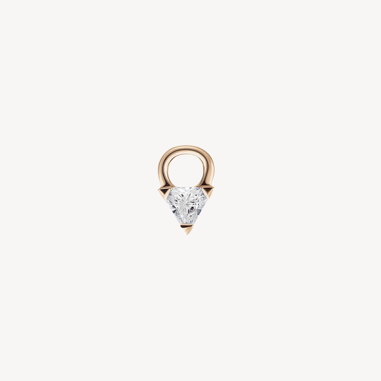 Diamond Triangle Charm Rose Gold