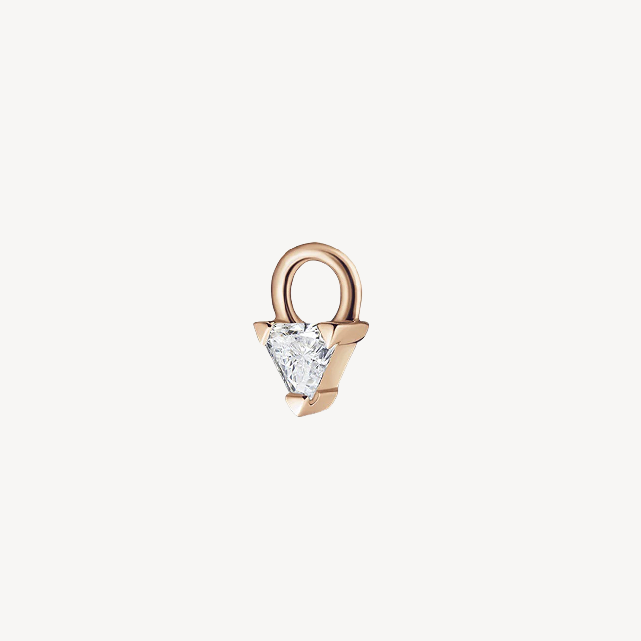 Diamond Triangle Charm Rose Gold