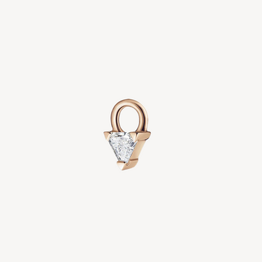 Diamond Triangle Charm Rose Gold