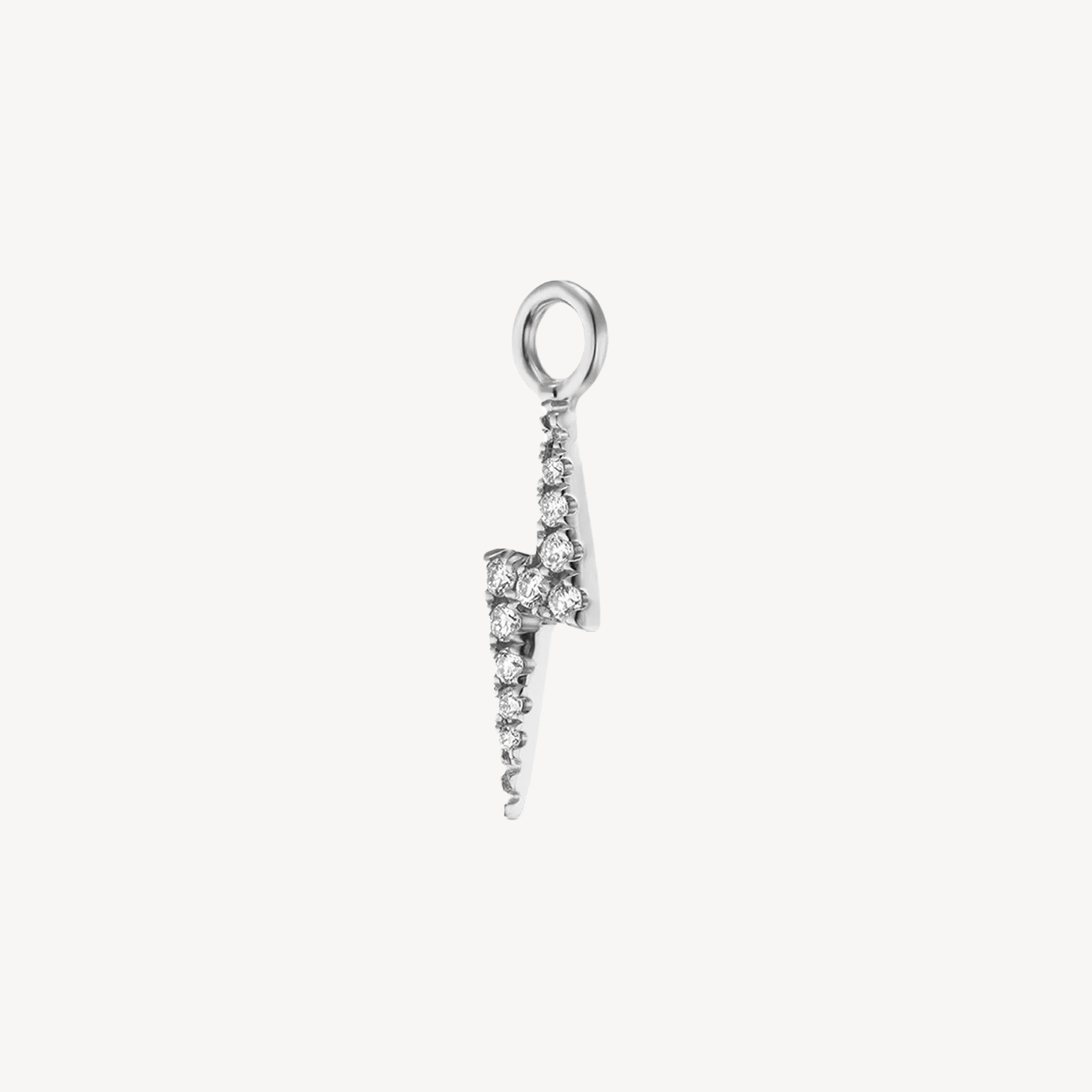 Diamond Lightning Bolt Charm