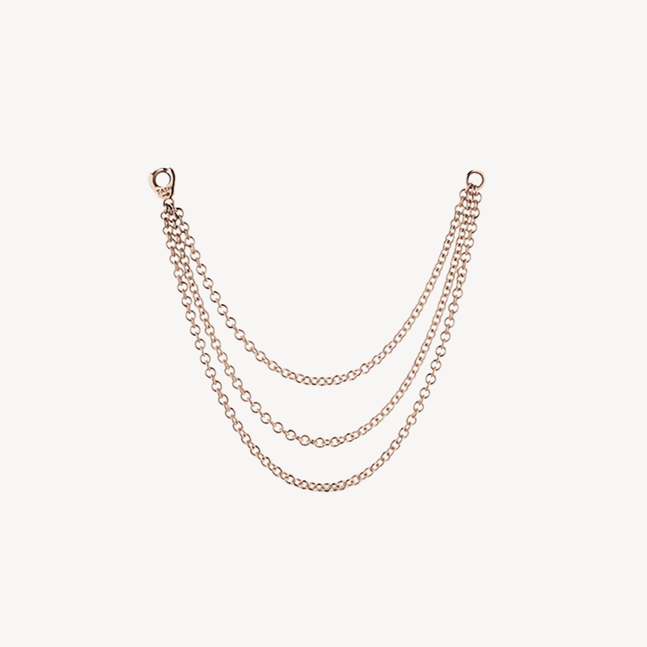 Charm Triple Chain Connecting Rose Gold