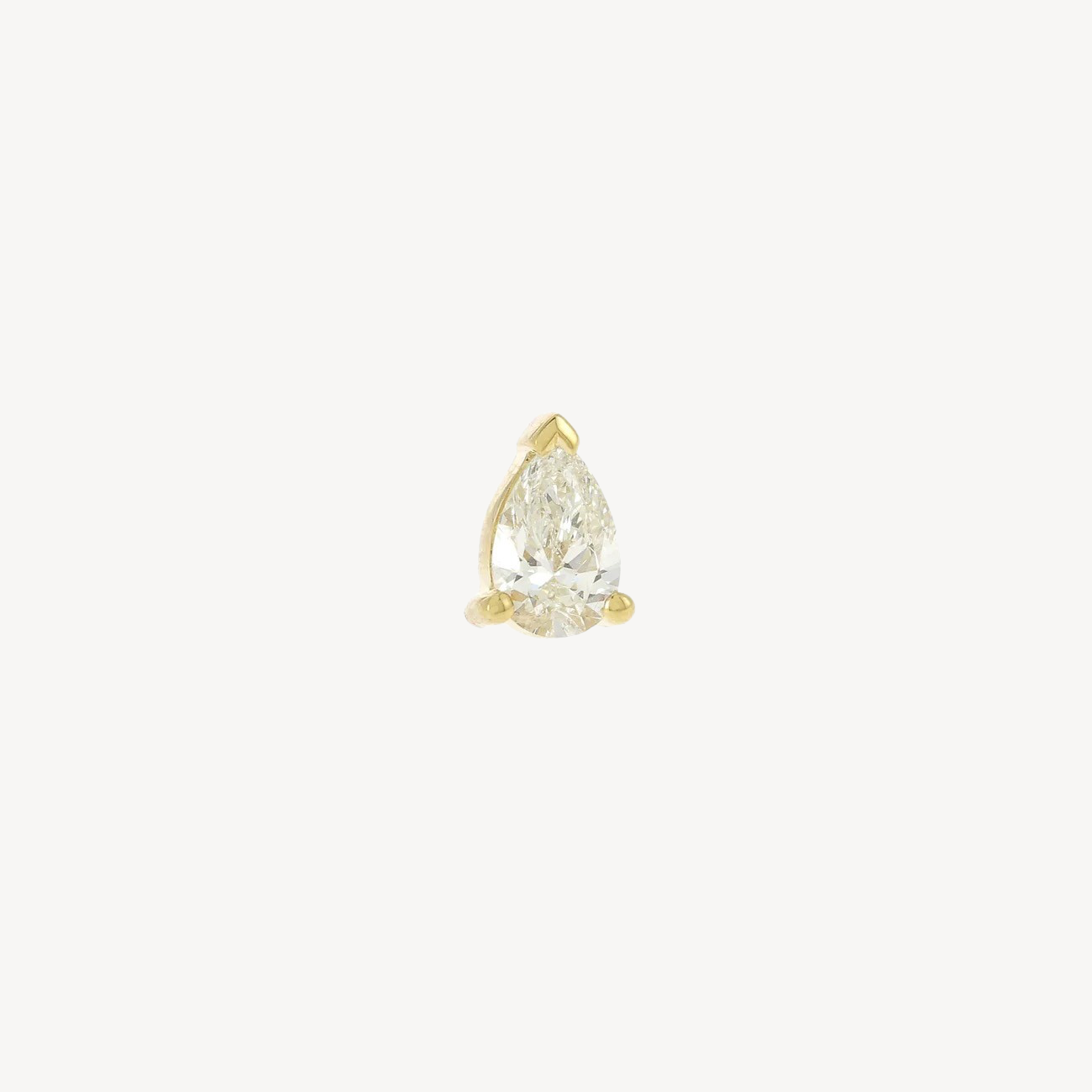 Piercing Stud pear 5.5x3.5mm yellow gold