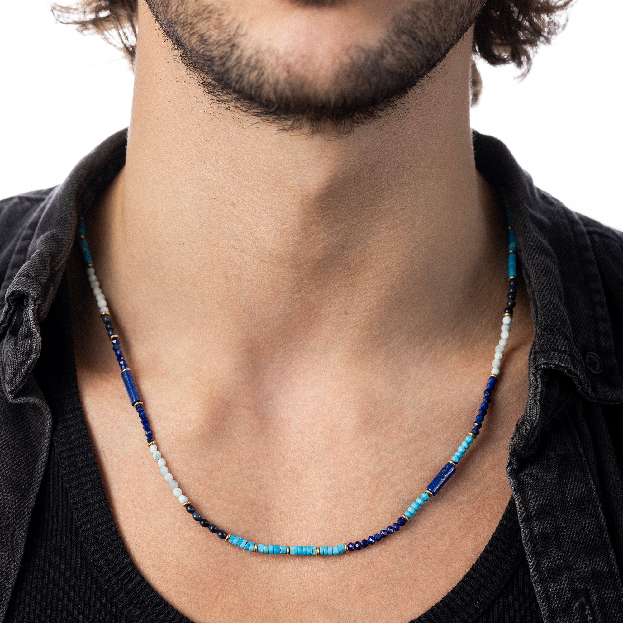 Light Turquoise and Lapis necklace