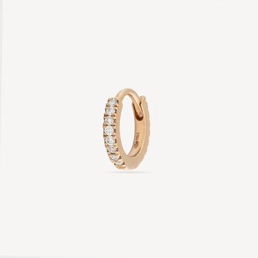 Hoop 6.5mm Rose Gold Full Pavé