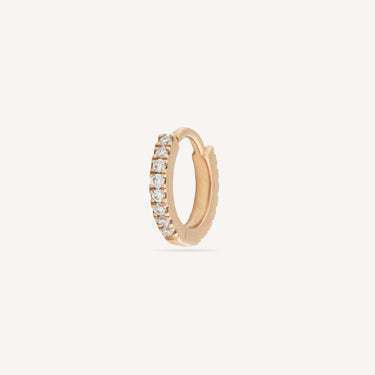 Hoop 6.5mm Rose Gold Full Pavé