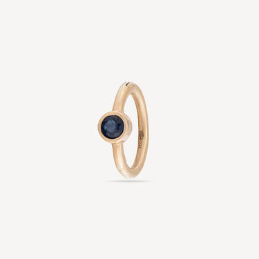 Hoop 8mm Rose Gold Blue Sapphire Set Closed 2.5mm