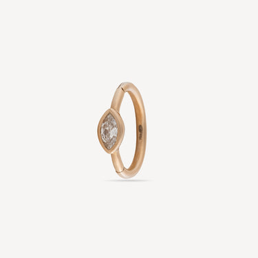 Hoop 8mm Diamond Marquise Rose Gold