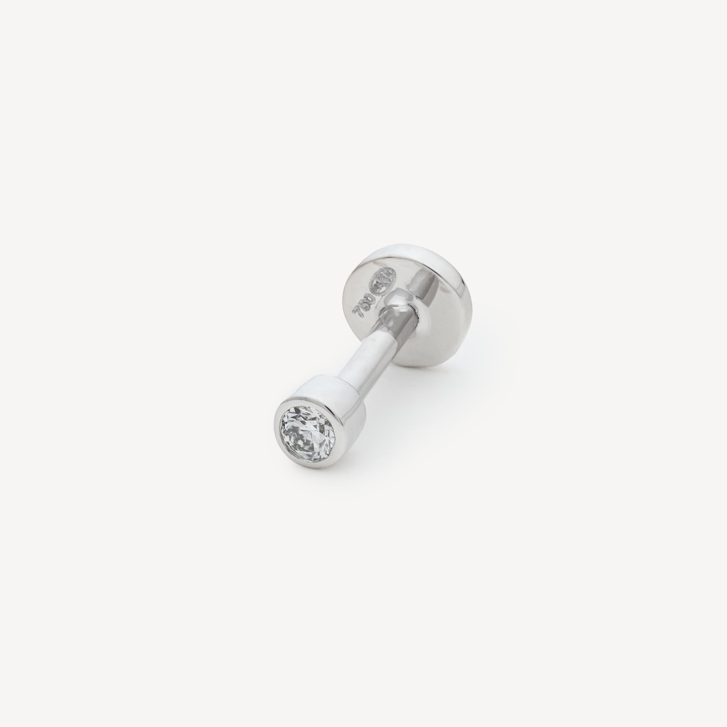 Piercing Stud Diamond 1.6mm White Gold