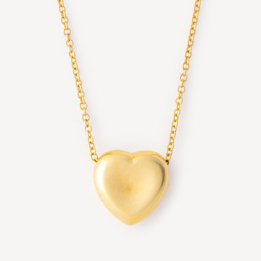 Agape heart necklace Yellow gold