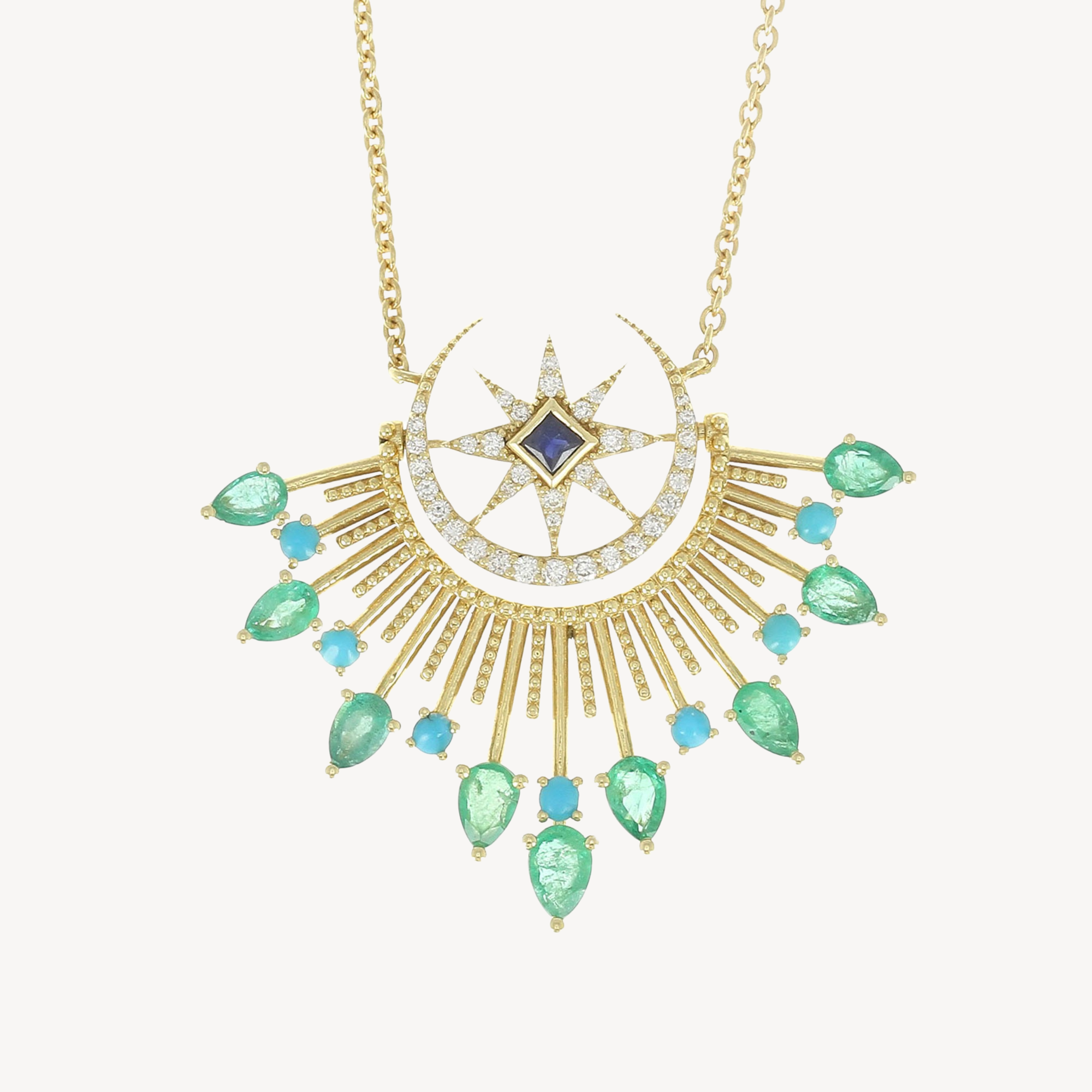 Cosmic Love Emerald necklace