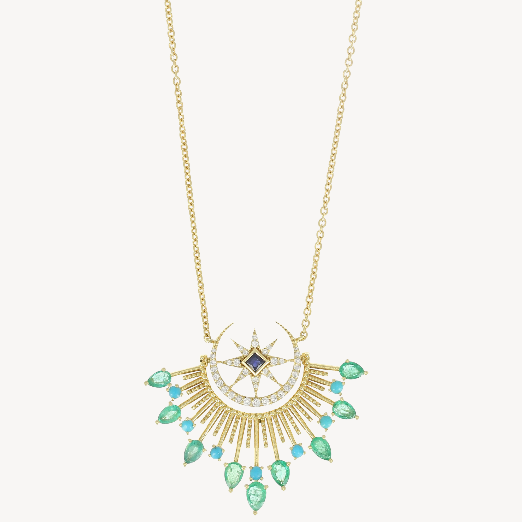 Cosmic Love Emerald necklace