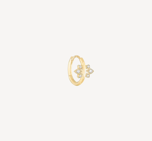 Mini Hoop Nude Yellow Gold Diamonds