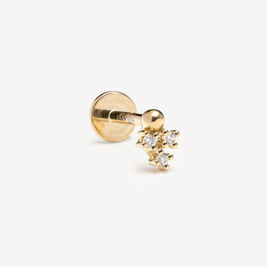 Blake Diamond and Yellow Gold Earring