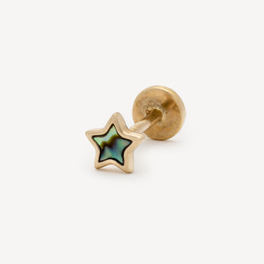 Stud Abalone Star Yellow Gold