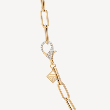 Diamonds and Gold Clasp Chain