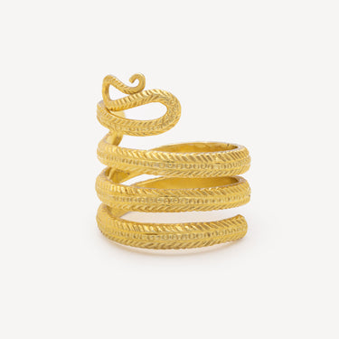 Yellow Gold Snake Tail Ring