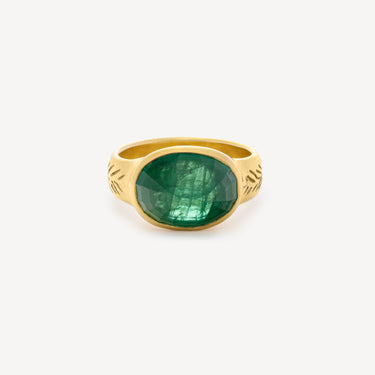 Emerald Olive Branch Ring