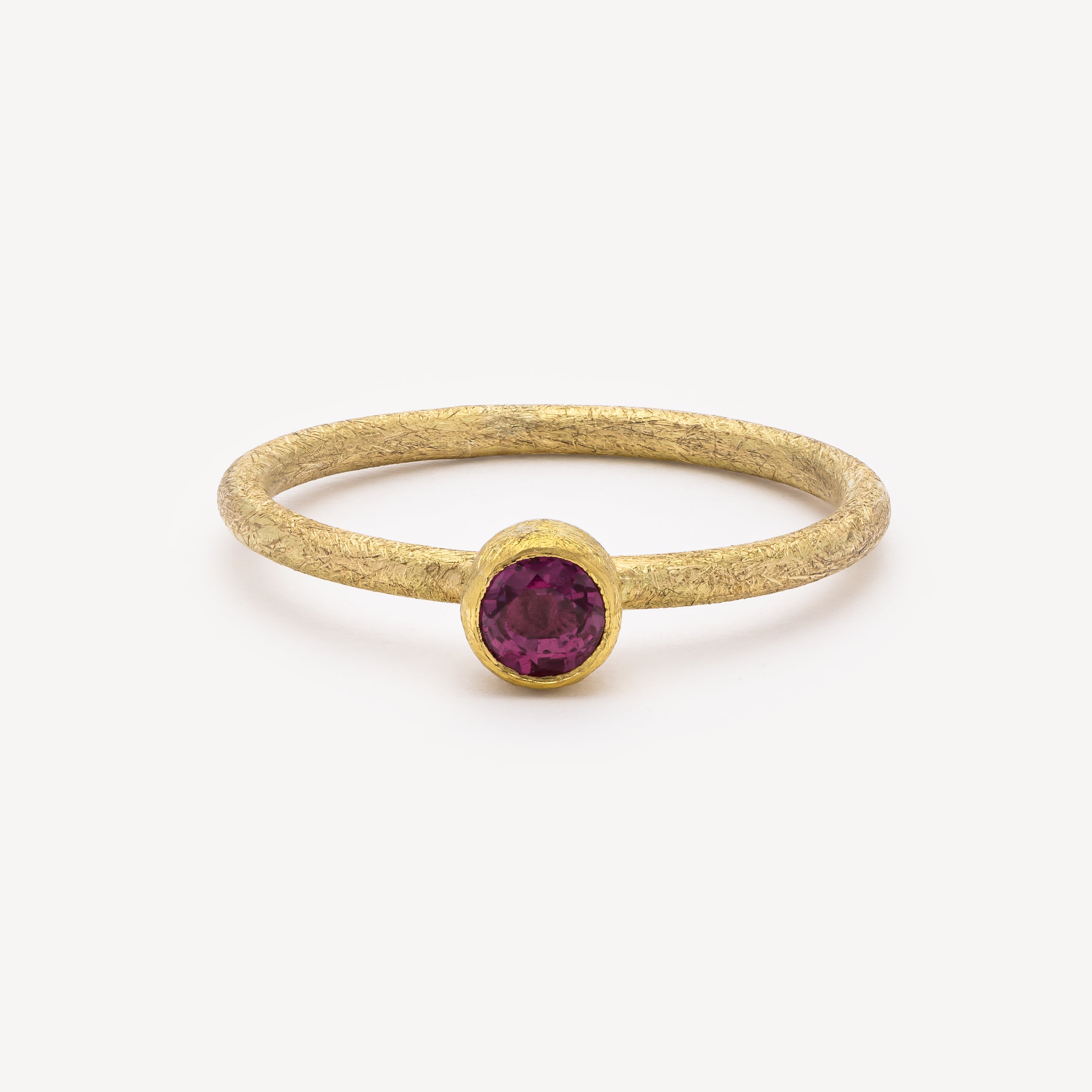 Faceted Round Ruby ring